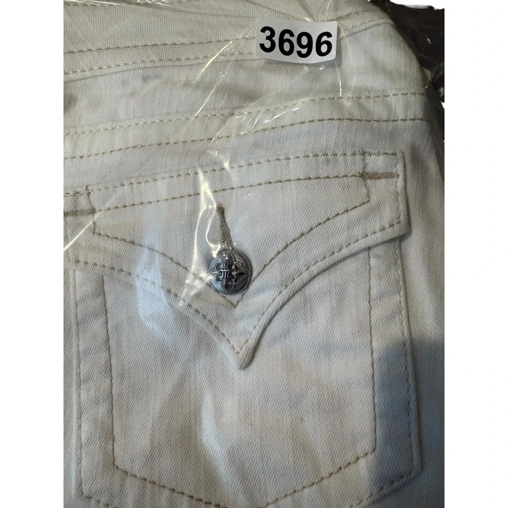 Buckle Miss Me Cuffed Skinny Jeans Womens 30 Beige‎ Denim Mid Rise Distressed